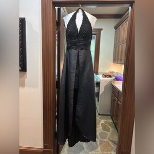 Jovani Black Backless Halter Dress